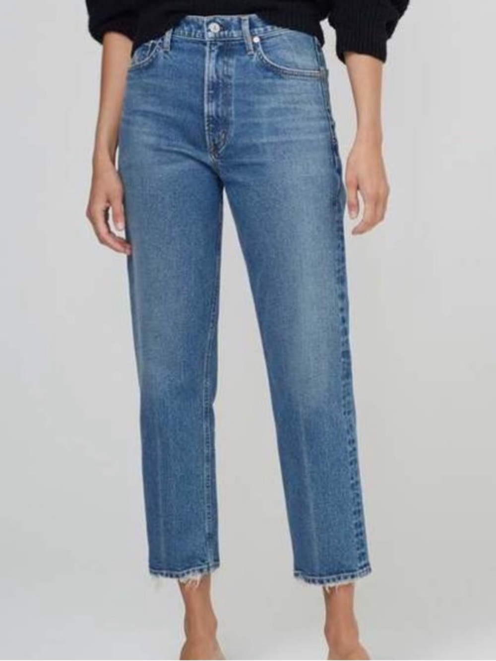 Citizens of Humanity Marlee Relaxed Taper Jeans Distressed Fray 30